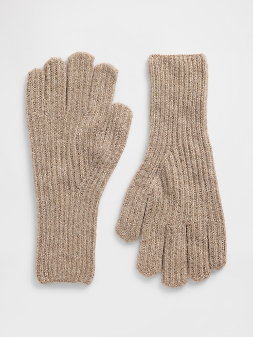 Image number 1 showing, CashSoft Recycled Ribbed Gloves