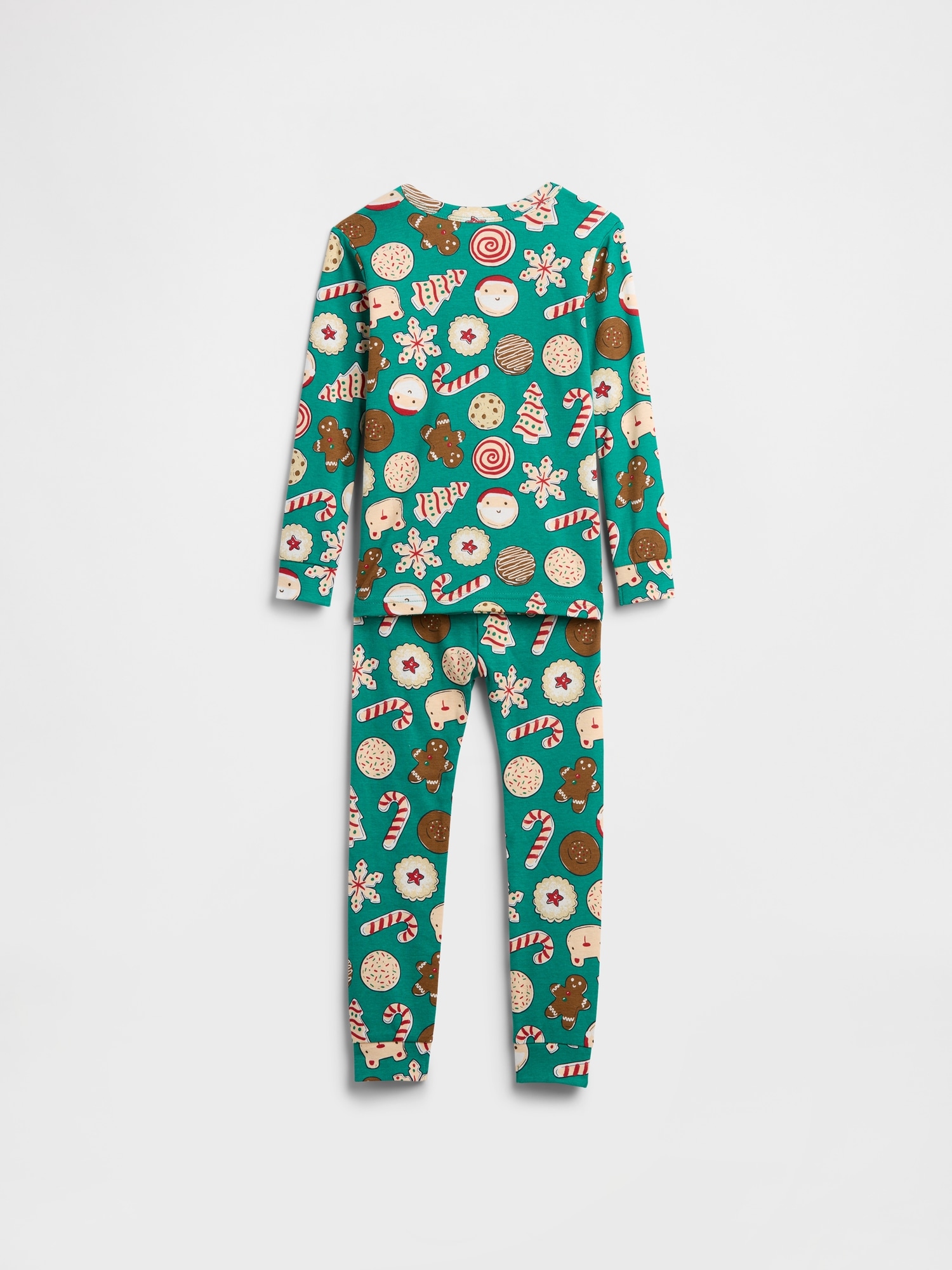 Gap Factory Kids & Babygap 100% Organic Cotton Holiday Pj Set In Green