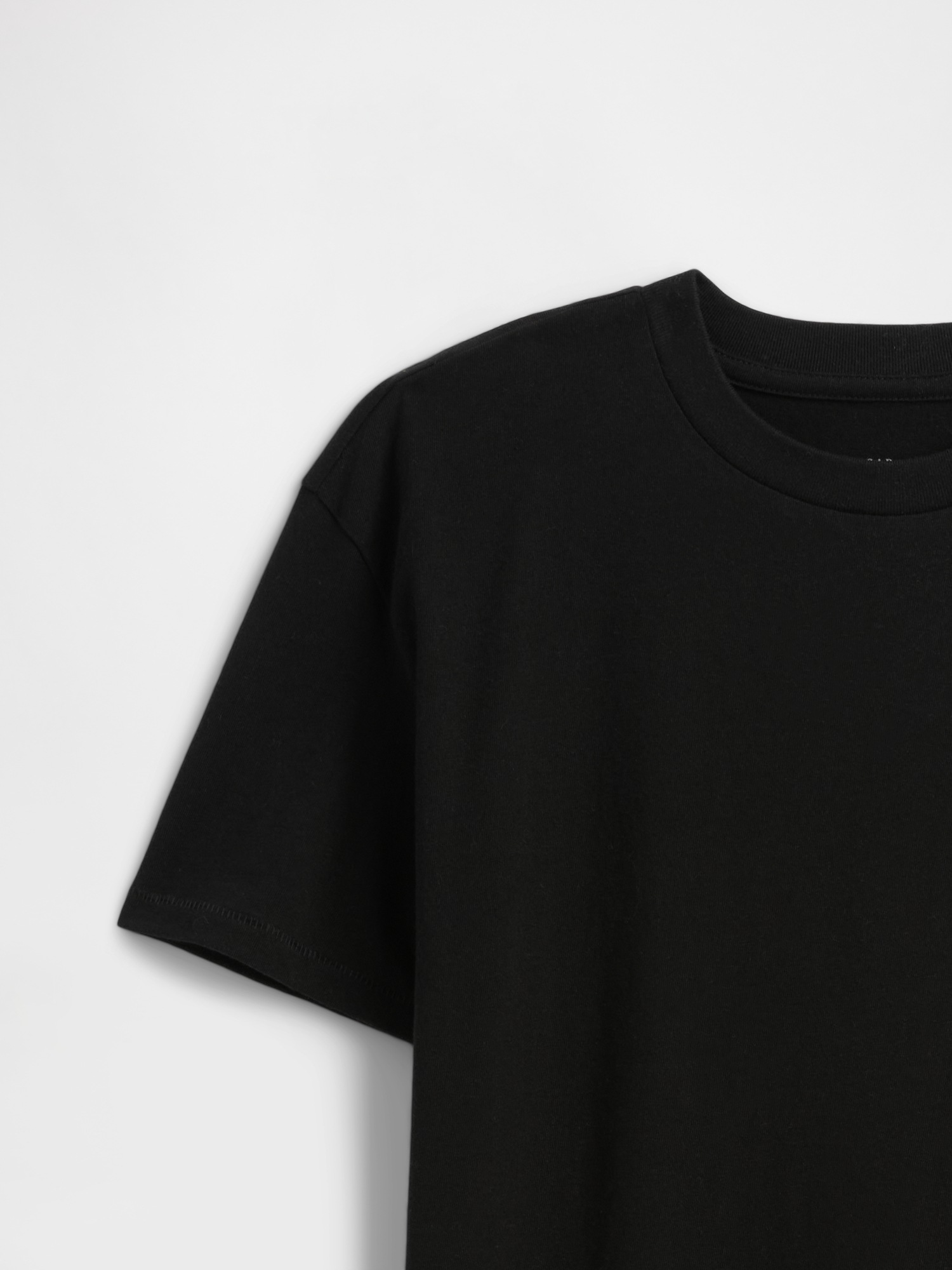 Gap Factory Kids Everyday Soft Relaxed Crewneck T-shirt In Black