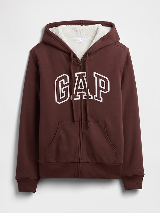 Image number 5 showing, Relaxed Gap Logo Sherpa-Lined Zip Hoodie