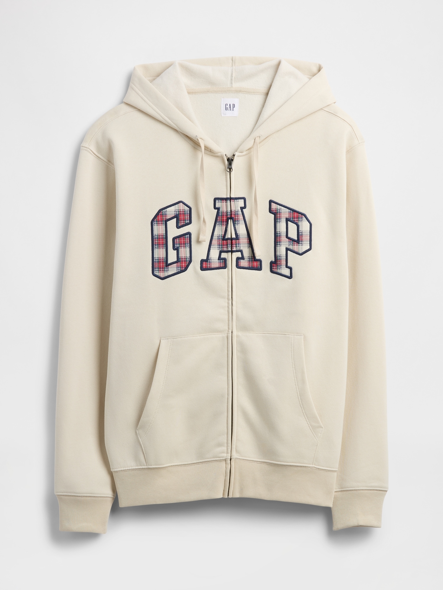 Gap Factory Relaxed Gap Logo Zip Hoodie In White