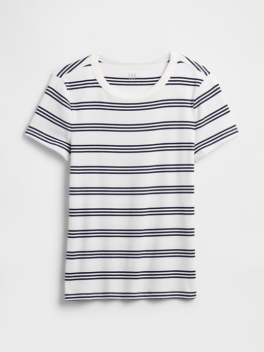 Image number 5 showing, Ribbed Stripe Crewneck T-Shirt