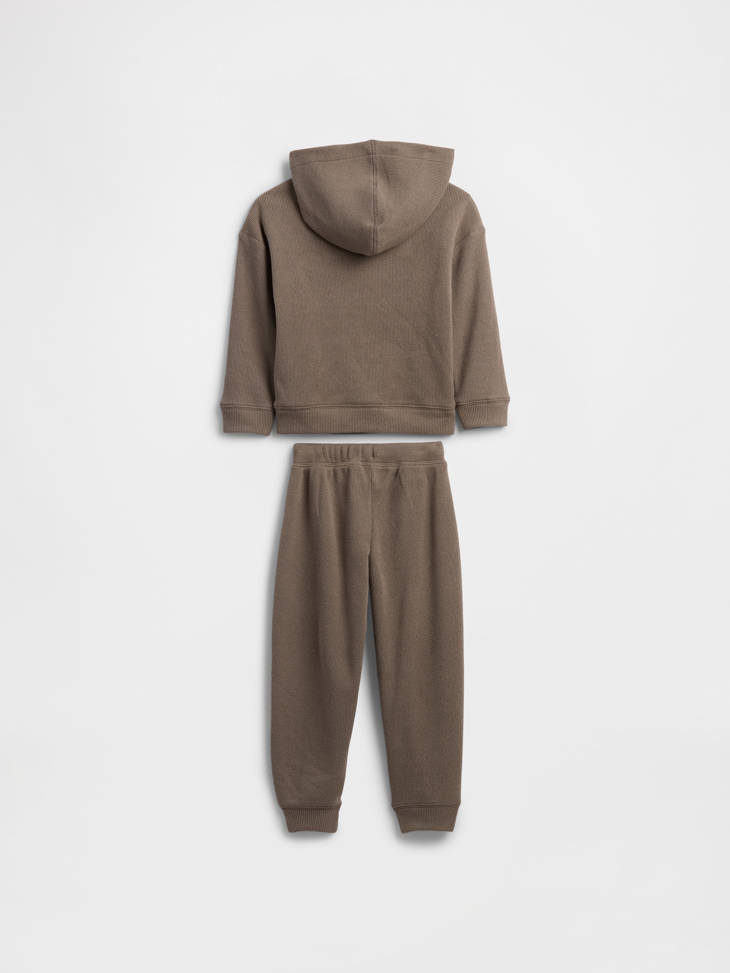 Gap Factory Babygap Waffle-knit Two-piece Outfit Set In Brown