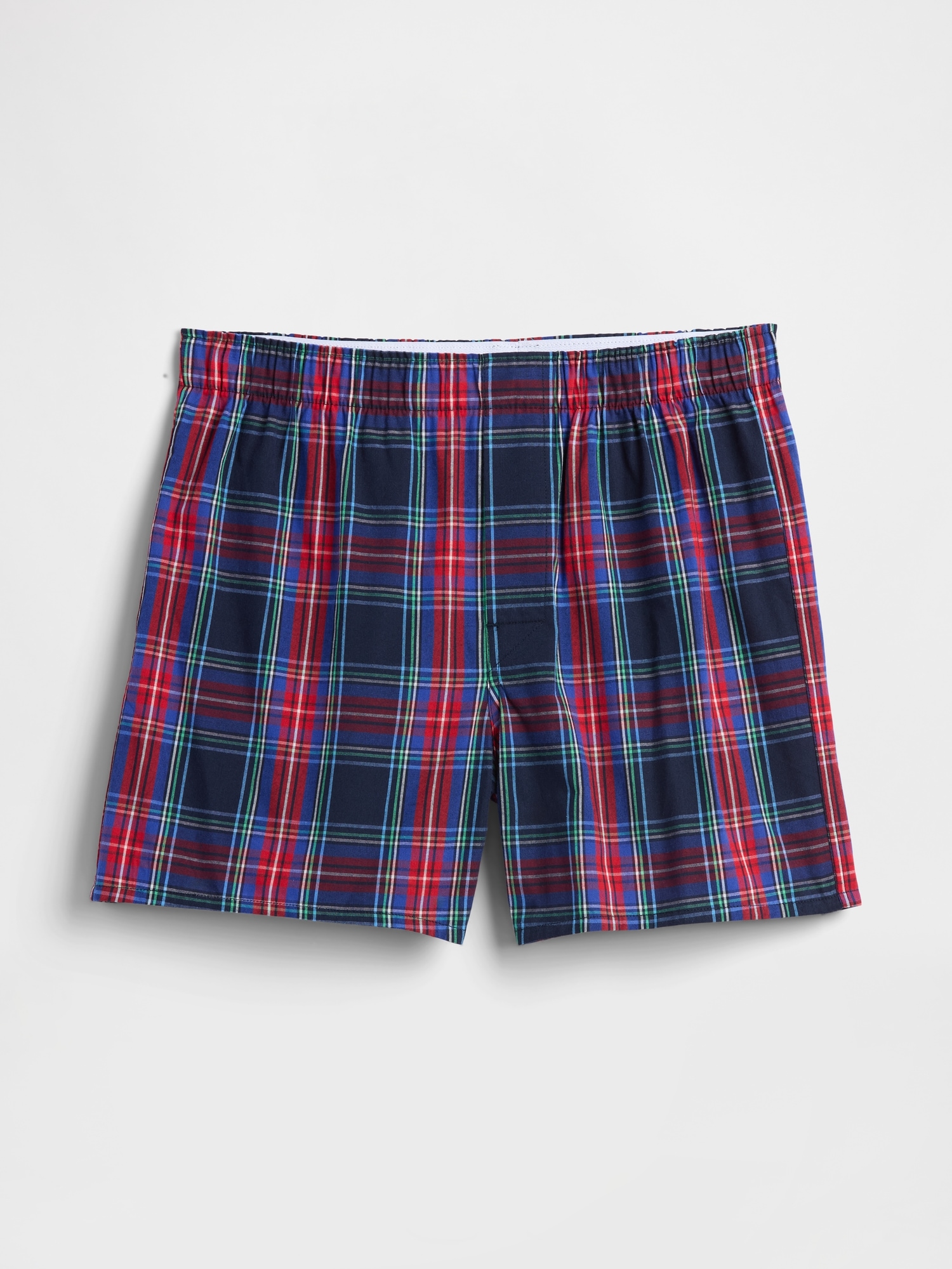 4" Boxers - Navy Plaid