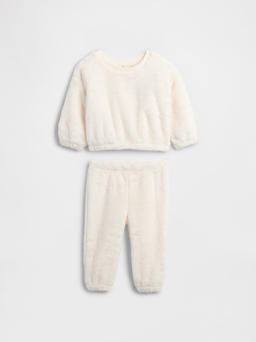 Image number 1 showing, Baby Sherpa Two-Piece Outfit Set