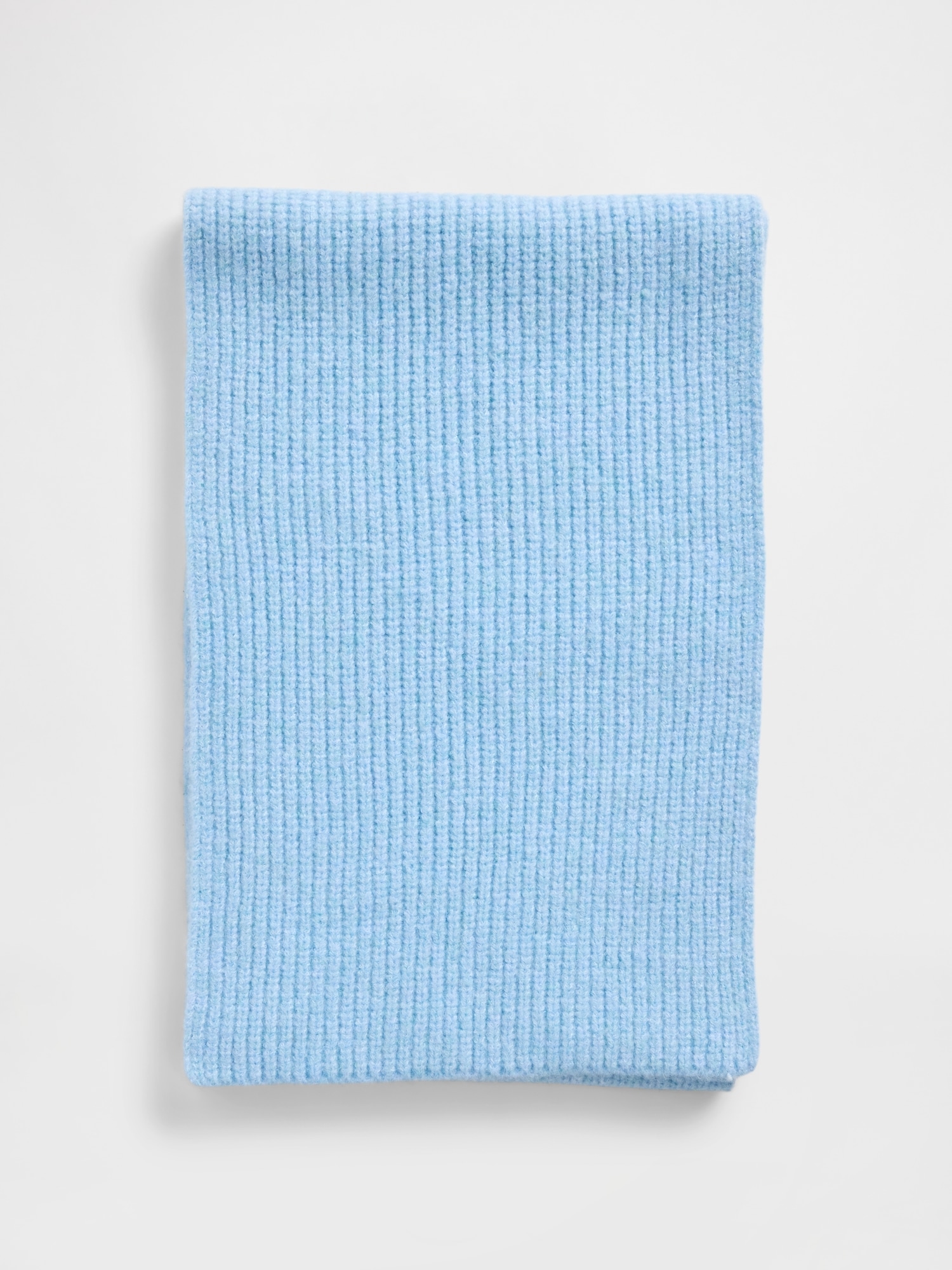 CashSoft Recycled Ribbed Scarf - Wind Blue