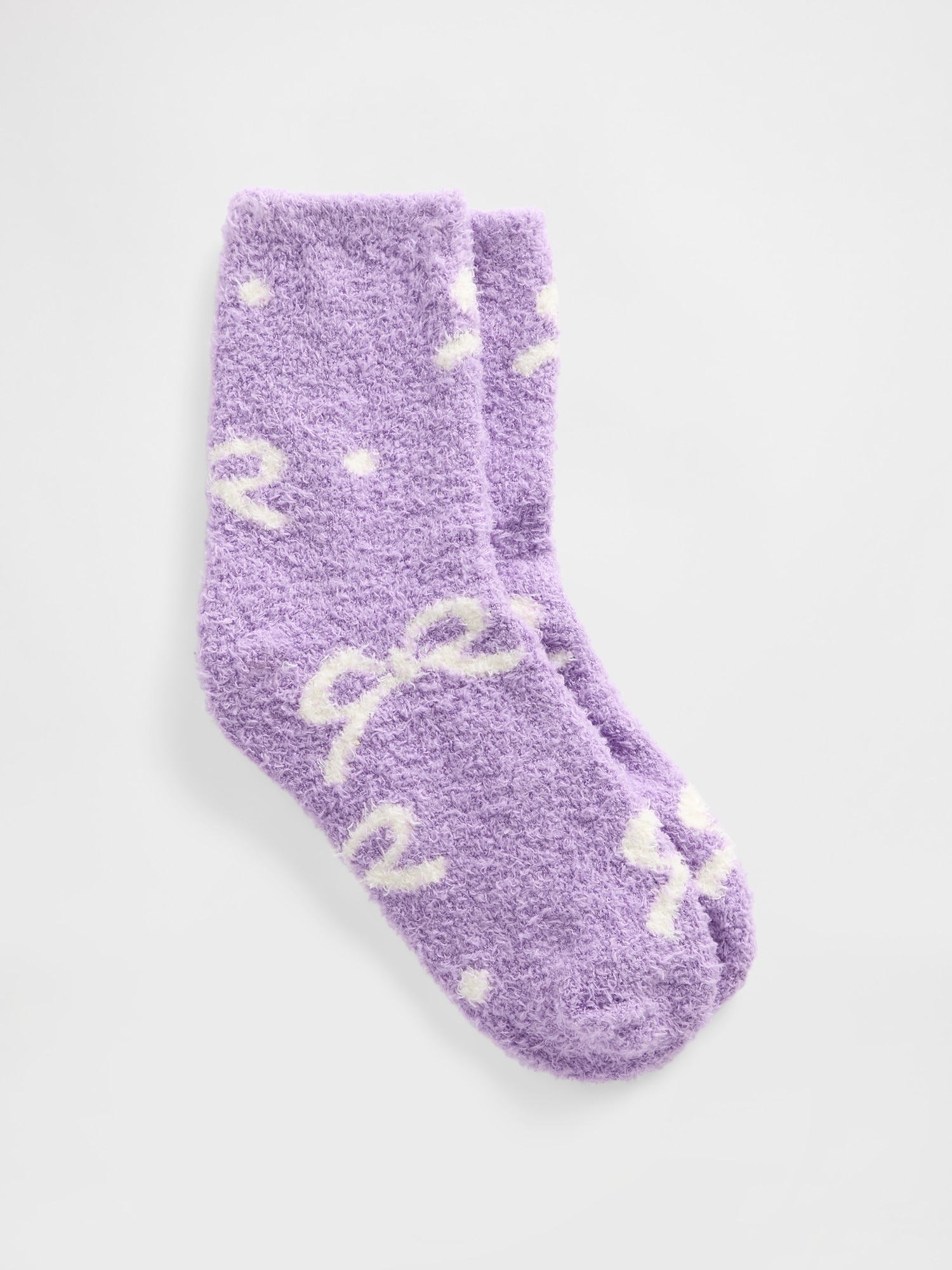 Kids Cozy Socks - Bow Print