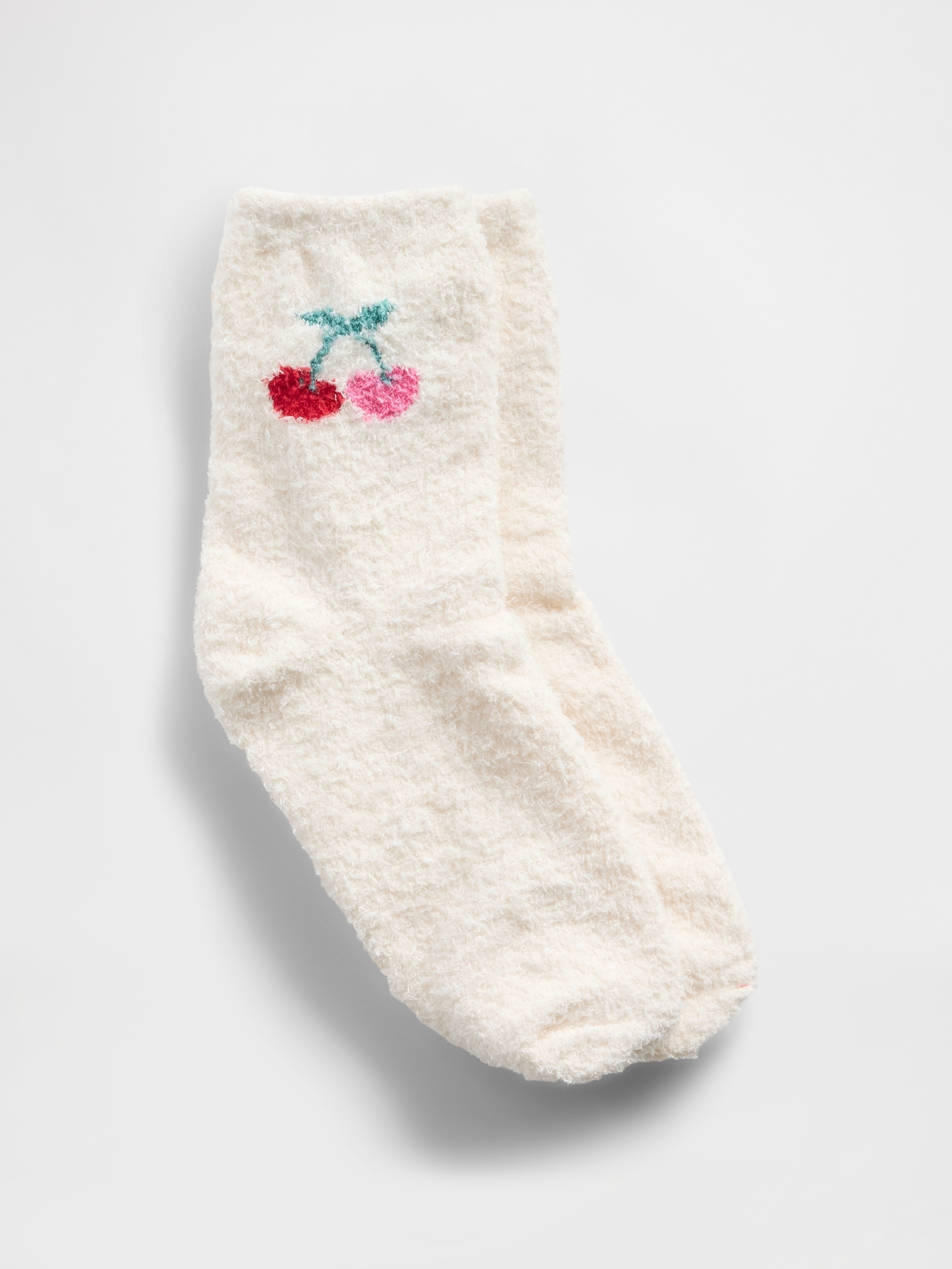 Kids Cozy Socks - Cherry Print