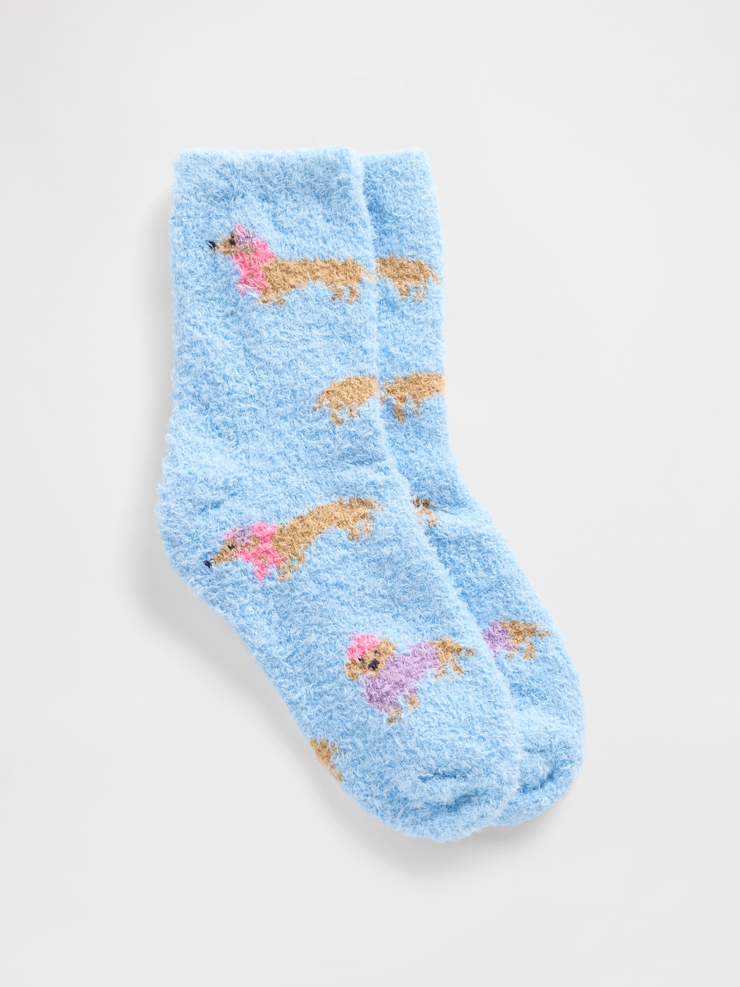 Kids Cozy Socks - Pink Winter Dogs