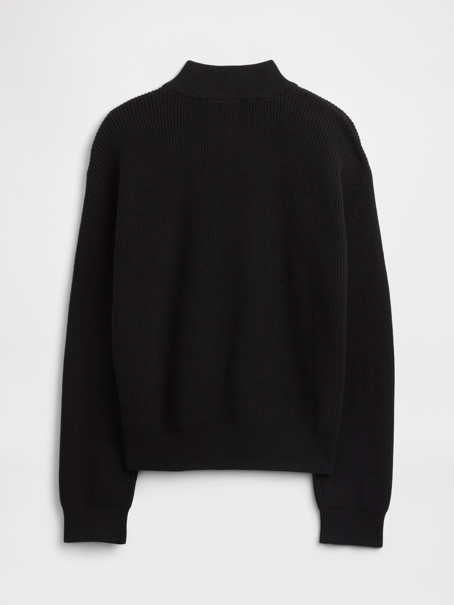 Gap Factory Kids Half-zip Mockneck Sweater In Black