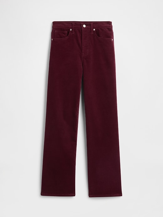 Image number 5 showing, High Rise Wide-Leg Velvet Pants