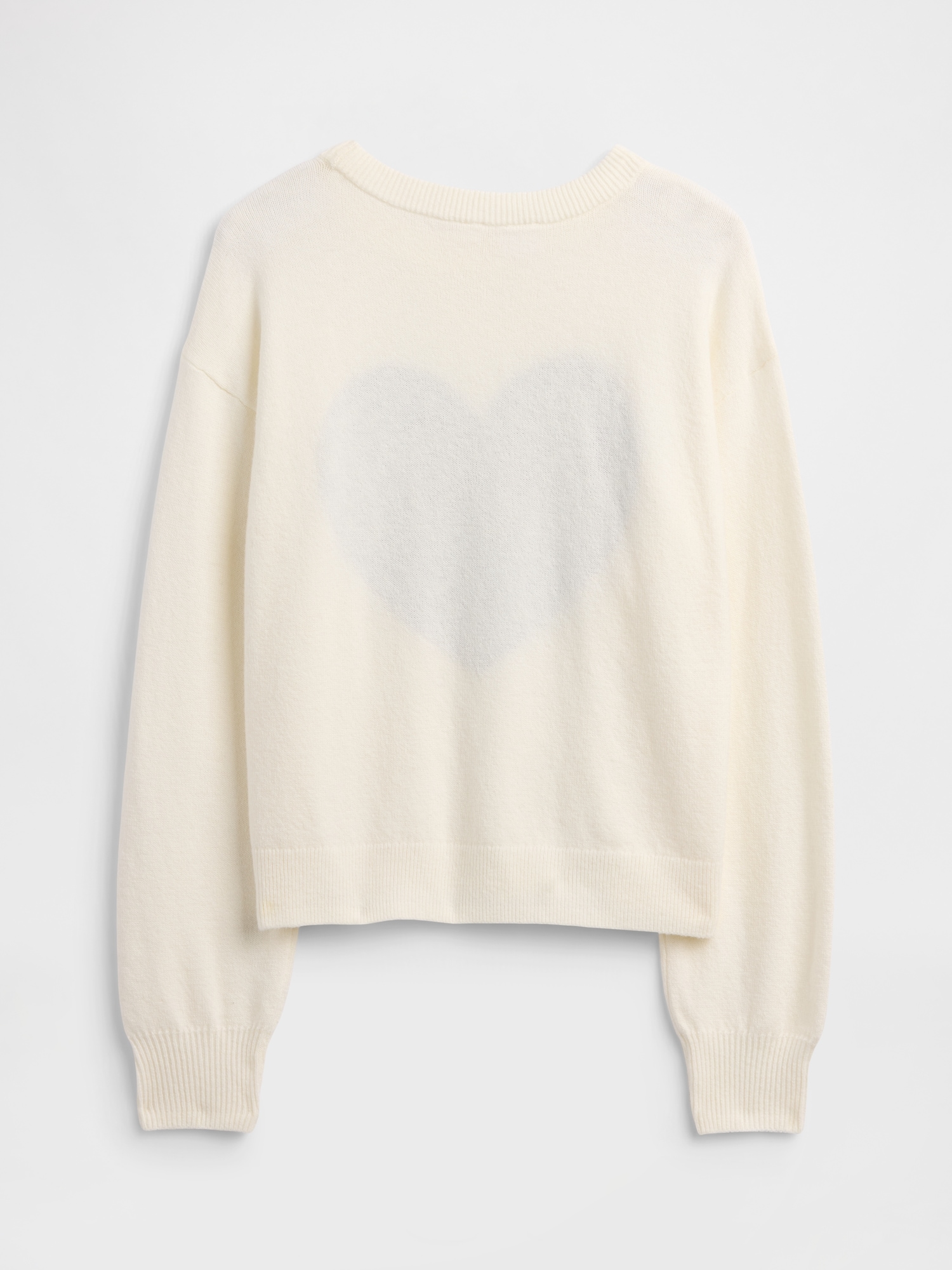 Gap Factory Kids Cashsoft Relaxed Intarsia Sweater In White