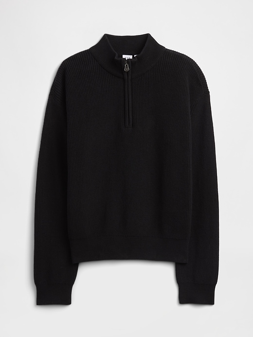 Image number 1 showing, Kids Half-Zip Mockneck Sweater