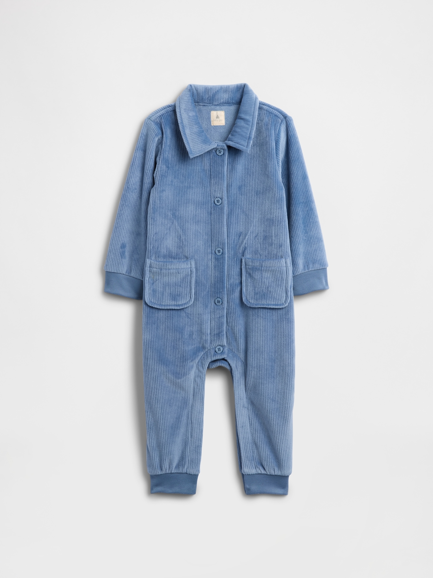 Baby Ribbed Velour One-Piece