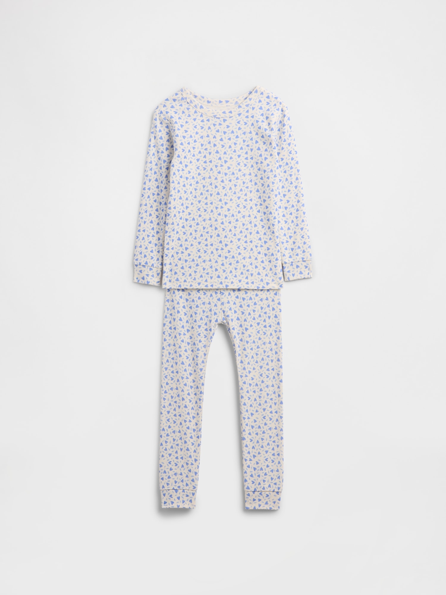 Kids & babyGap 100% Organic Cotton Holiday PJ Set - Family Ditsy Blue Hearts