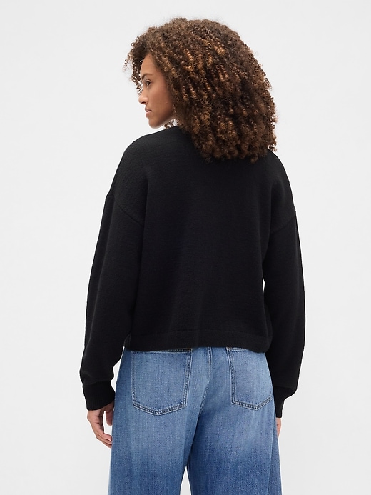 Image number 2 showing, Relaxed Boucle Open-Front Cardigan