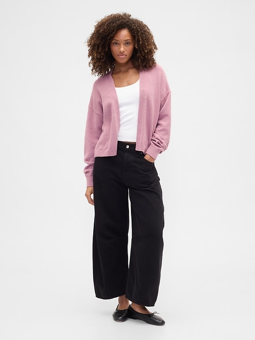 Image number 3 showing, Relaxed Boucle Open-Front Cardigan