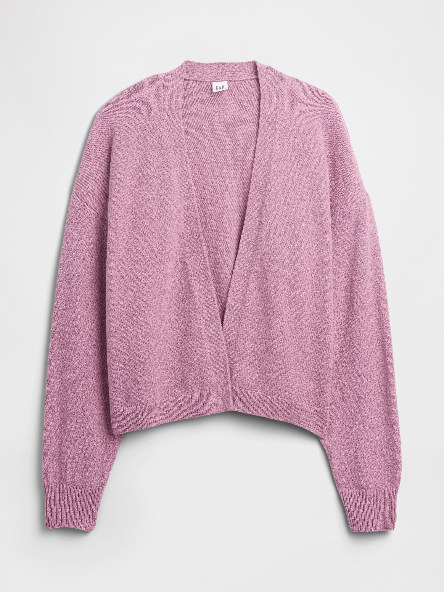 Gap Factory Relaxed Boucle Open-front Cardigan In Pink