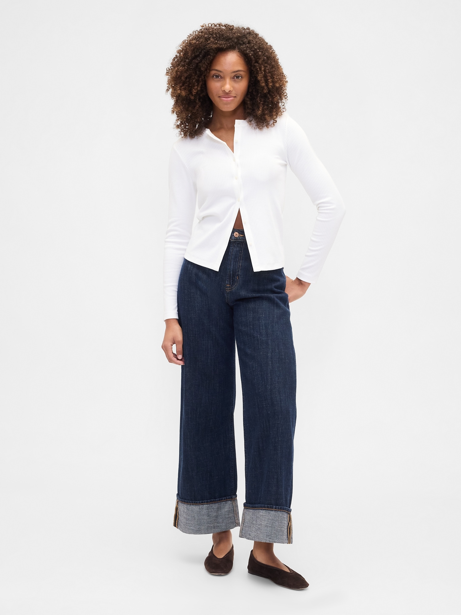 High Rise Wide-Leg Jeans
