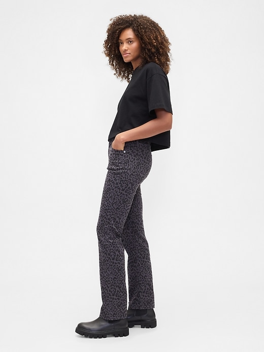 Image number 3 showing, High Rise '90s Original Straight Leopard Print Jeans