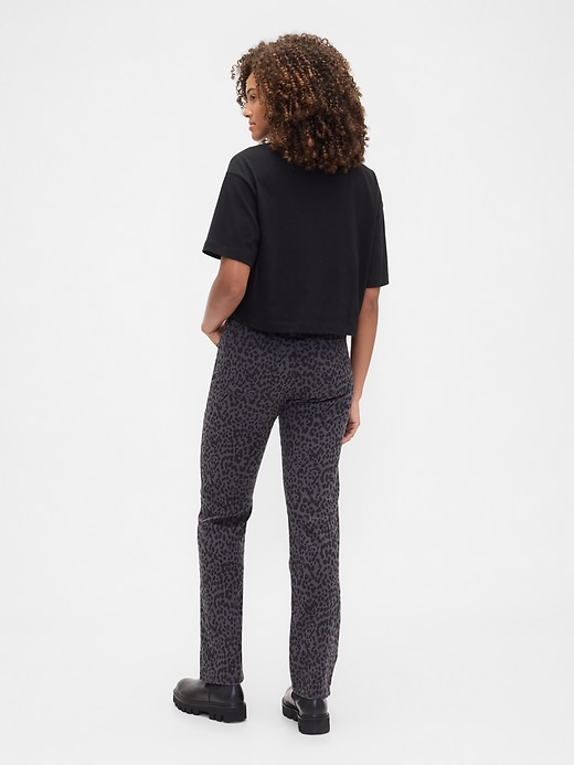 Image number 4 showing, High Rise '90s Original Straight Leopard Print Jeans