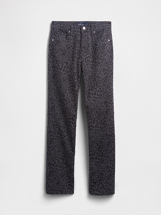 Image number 5 showing, High Rise '90s Original Straight Leopard Print Jeans