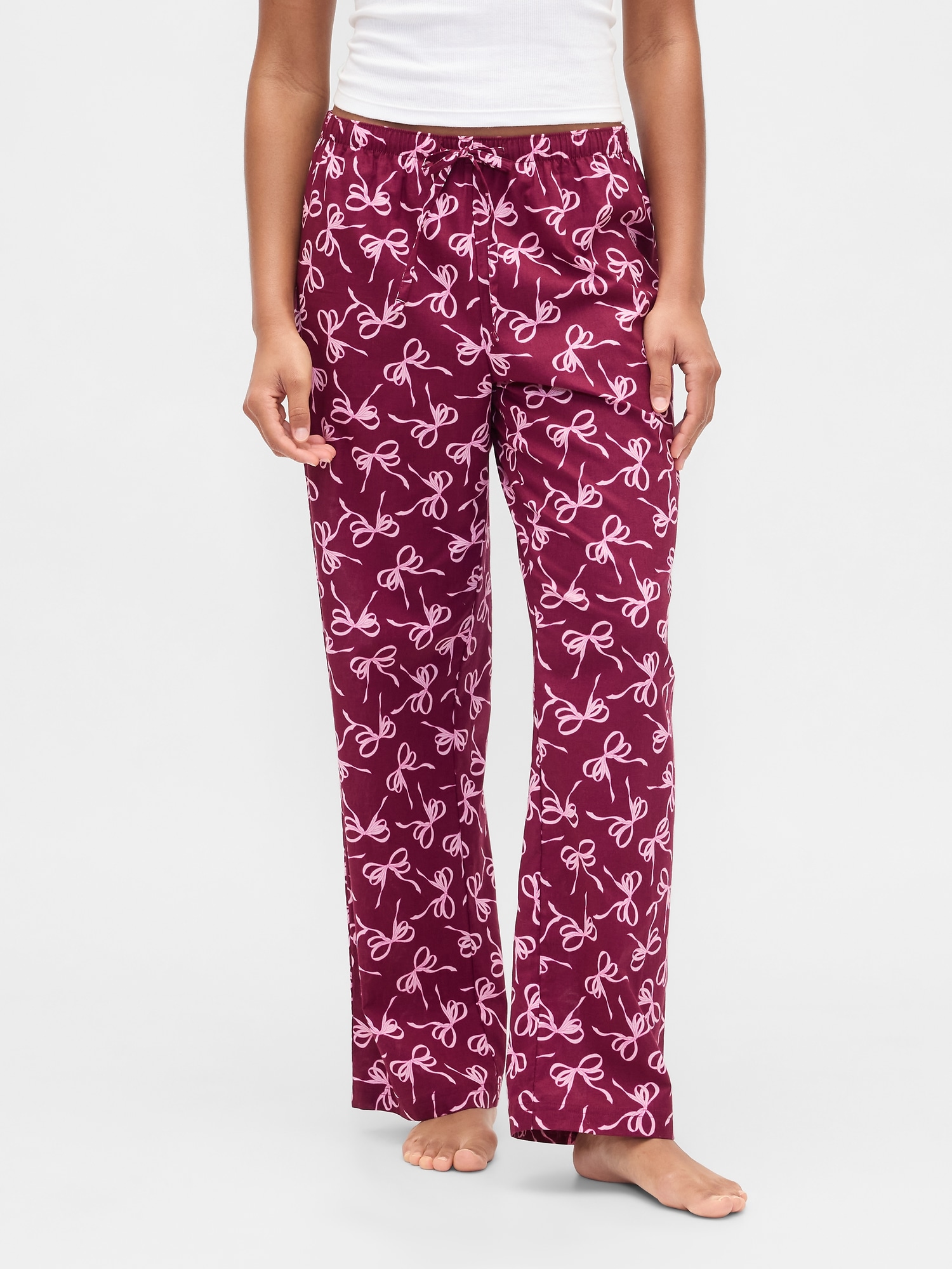 Gap Factory Poplin Pj Pants In Purple
