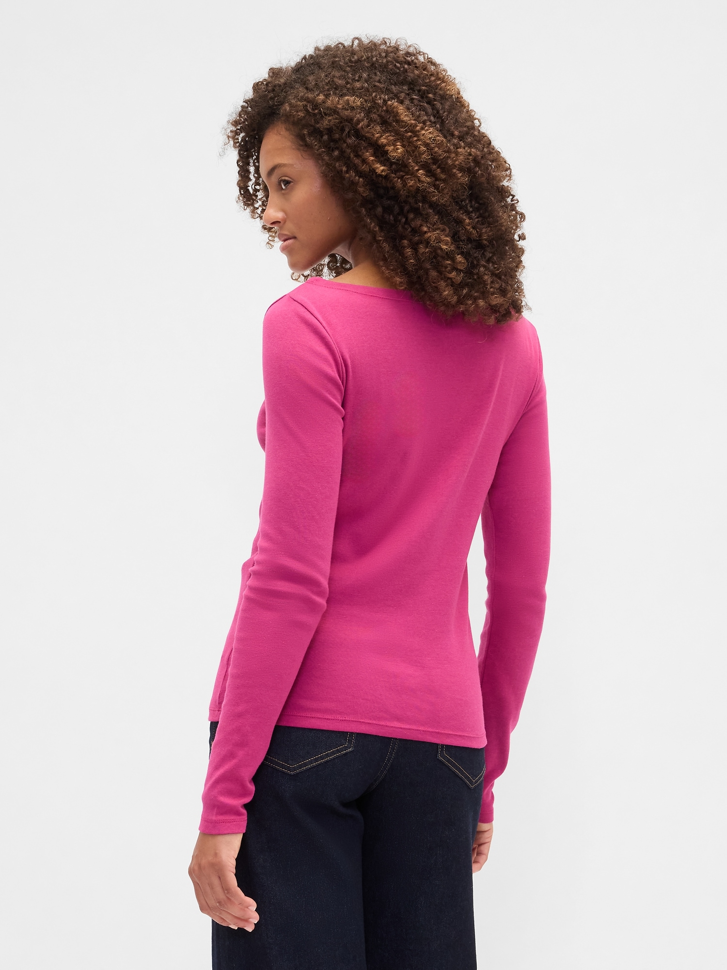 Gap Factory Modern Ribbed Boatneck T-shirt In Pink