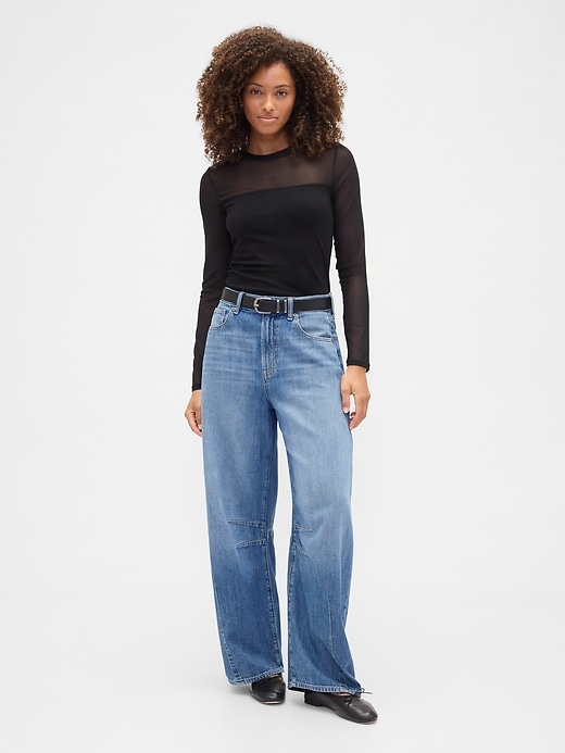 Image number 3 showing, Stretch Jersey Mesh Top