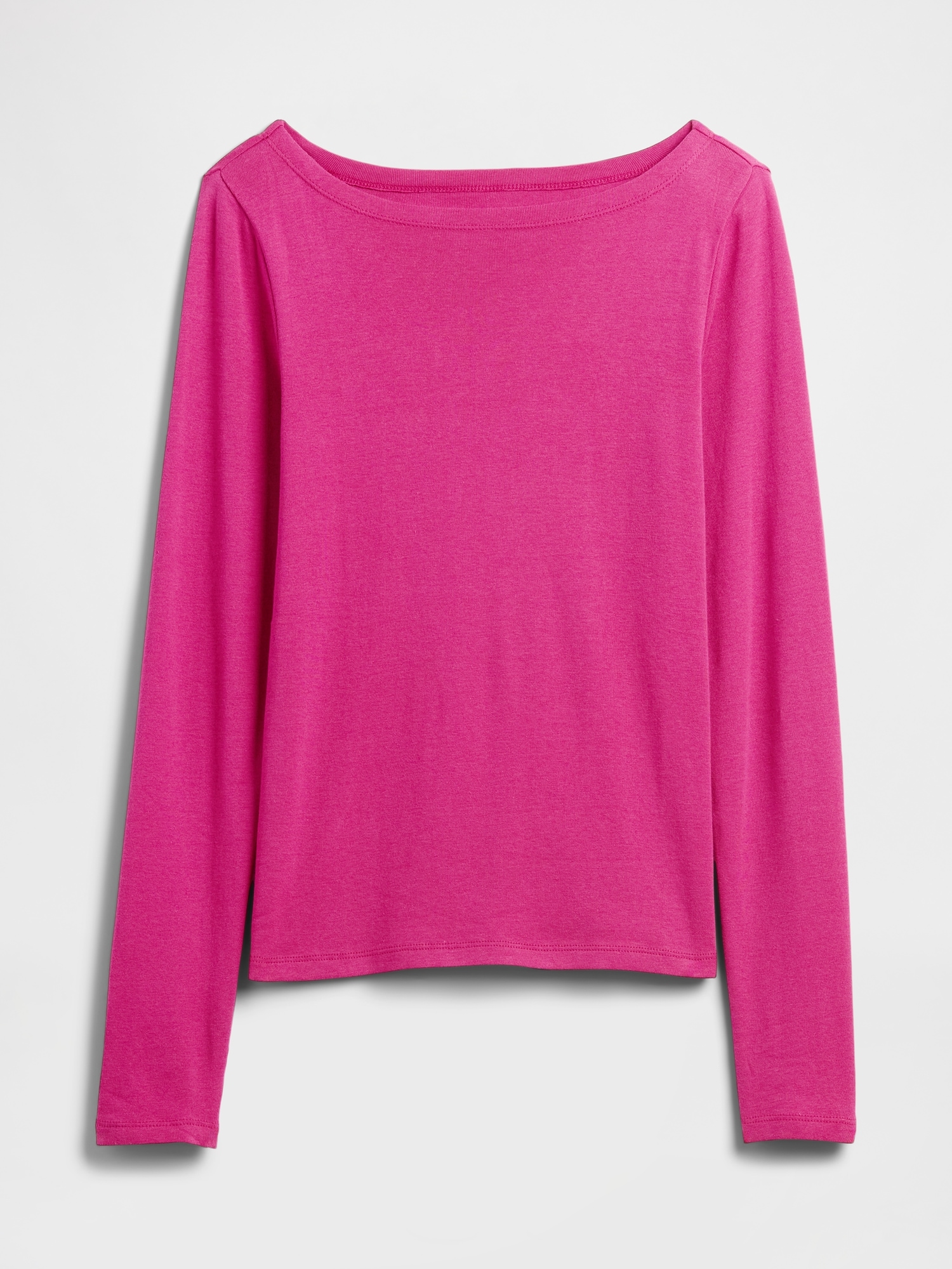 Gap Factory Modern Ribbed Boatneck T-shirt In Pink