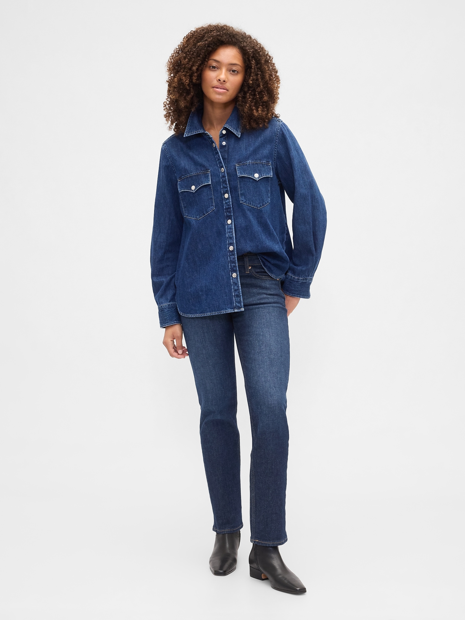 Low Rise '90s Original Straight Jeans - Dark Wash