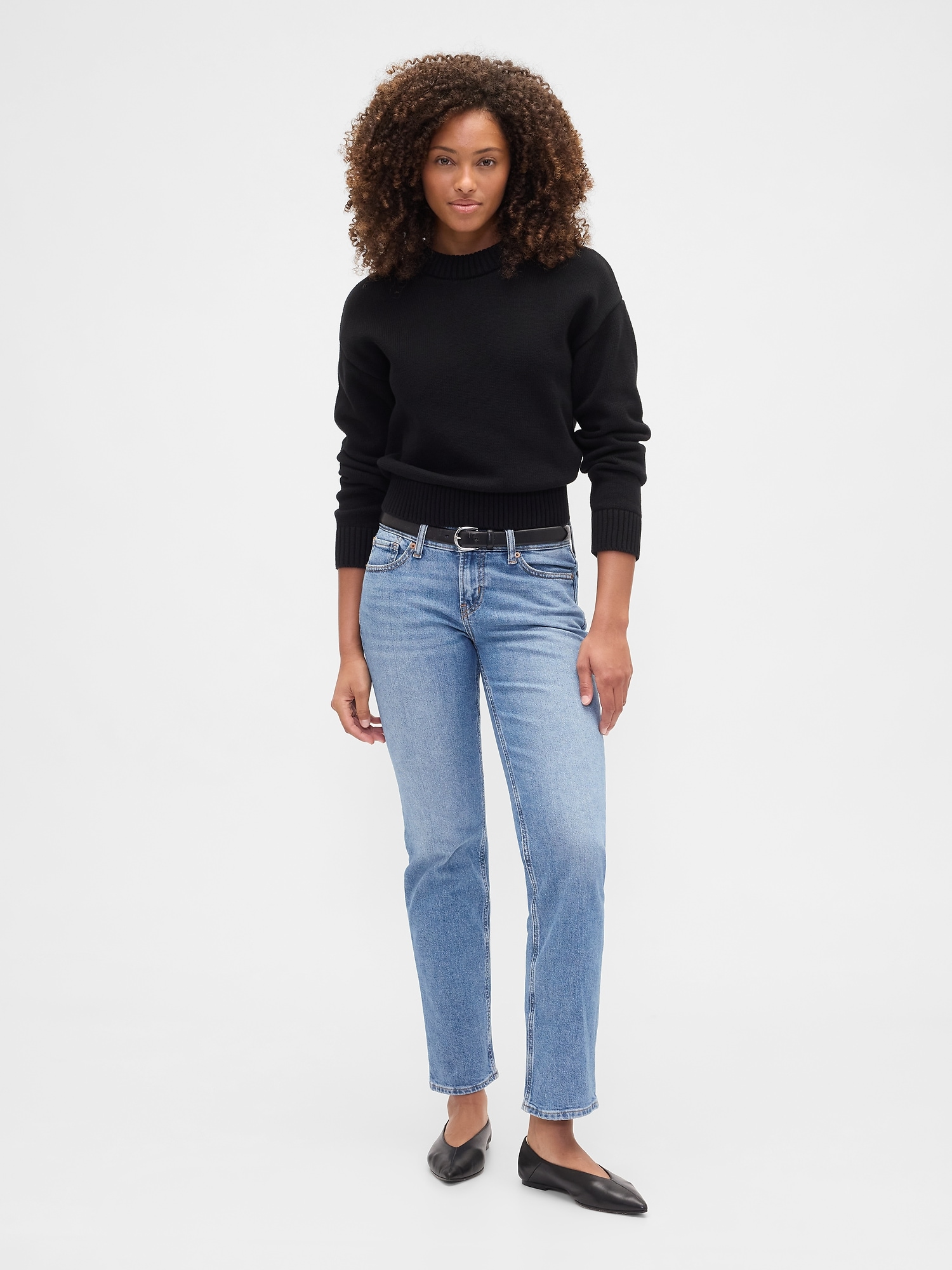 Low Rise '90s Original Straight Jeans - Medium Wash