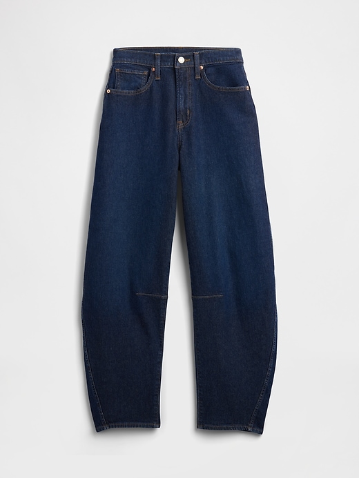 Image number 7 showing, High Rise Barrel Jeans