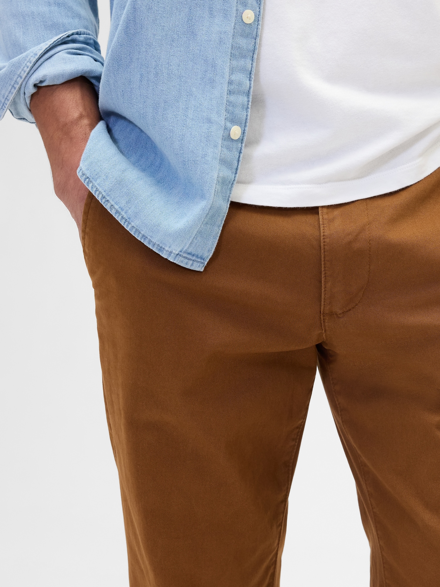 Gap Factory Gapflex Essential Khakis In Slim Fit In Blue