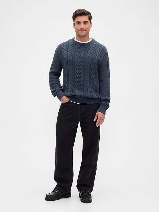 Image number 3 showing, Relaxed Cable-Knit Sweater