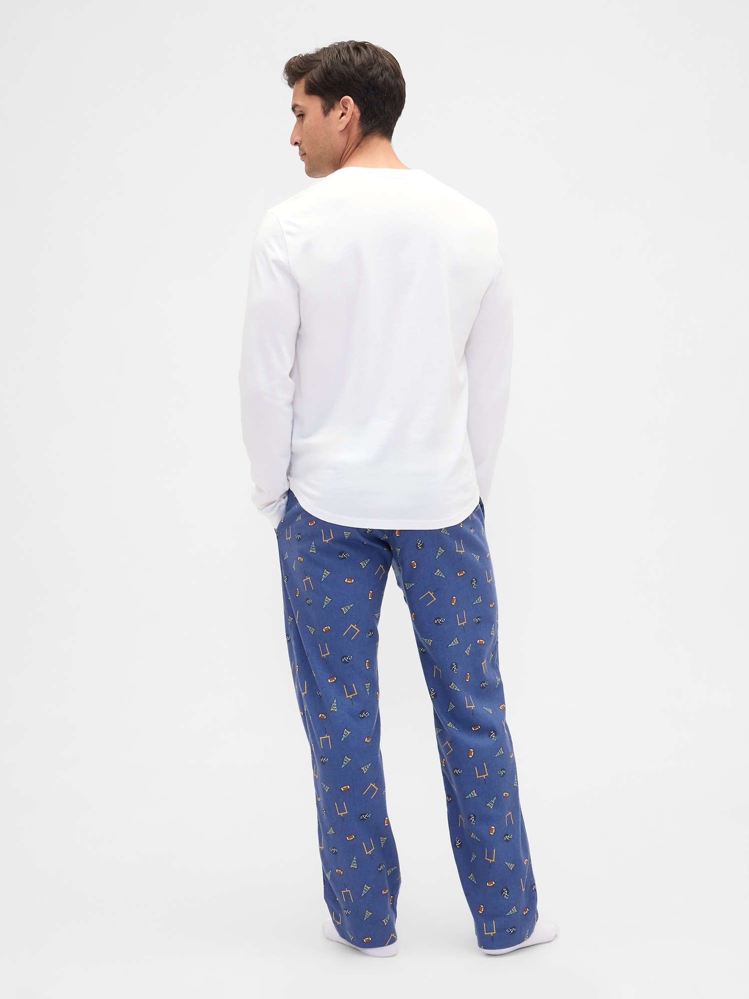 Gap Factory Relaxed Flannel Pj Pants In Blue