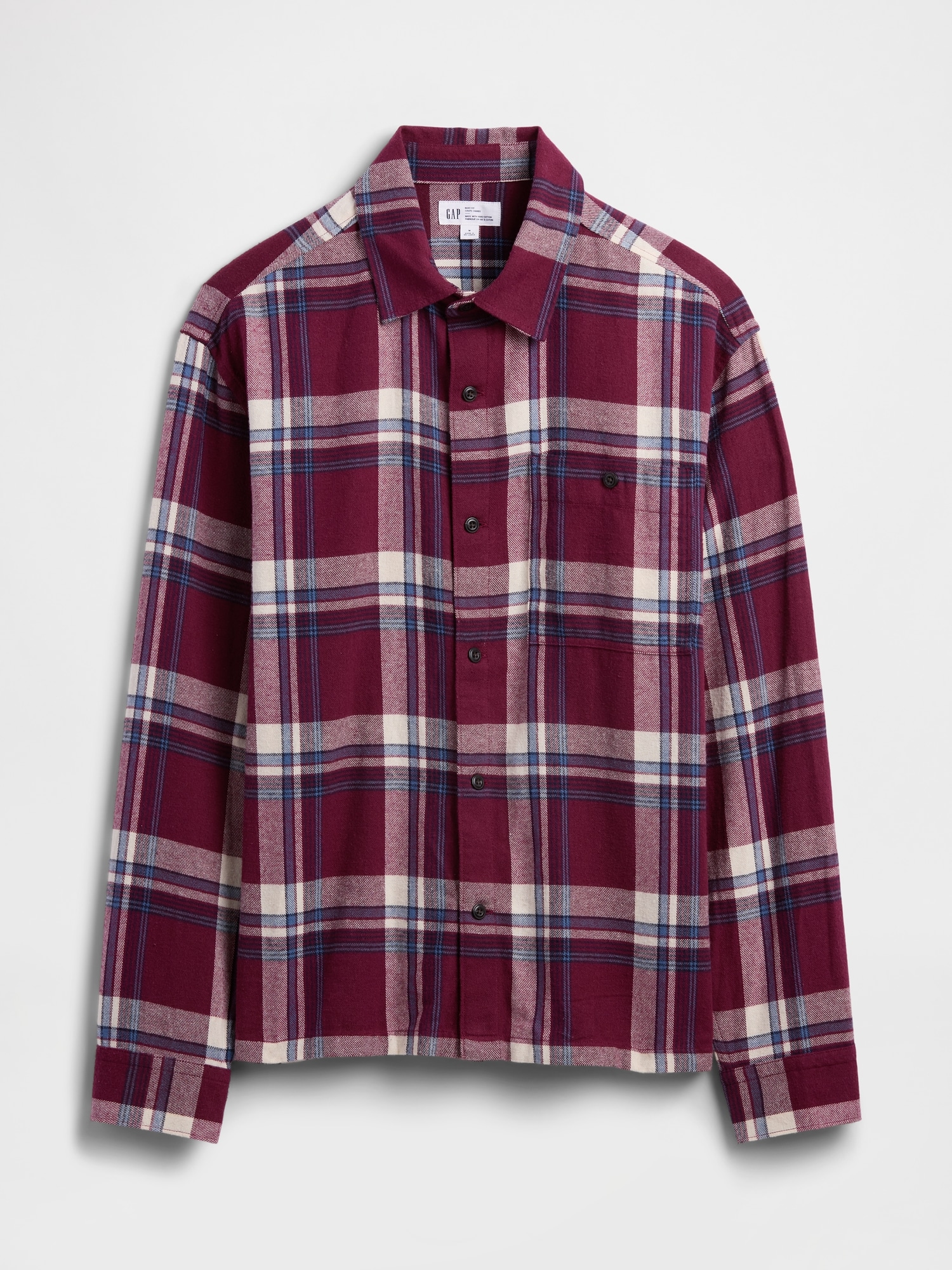Gap Factory Flannel Shirt In Boxy Fit In Multi