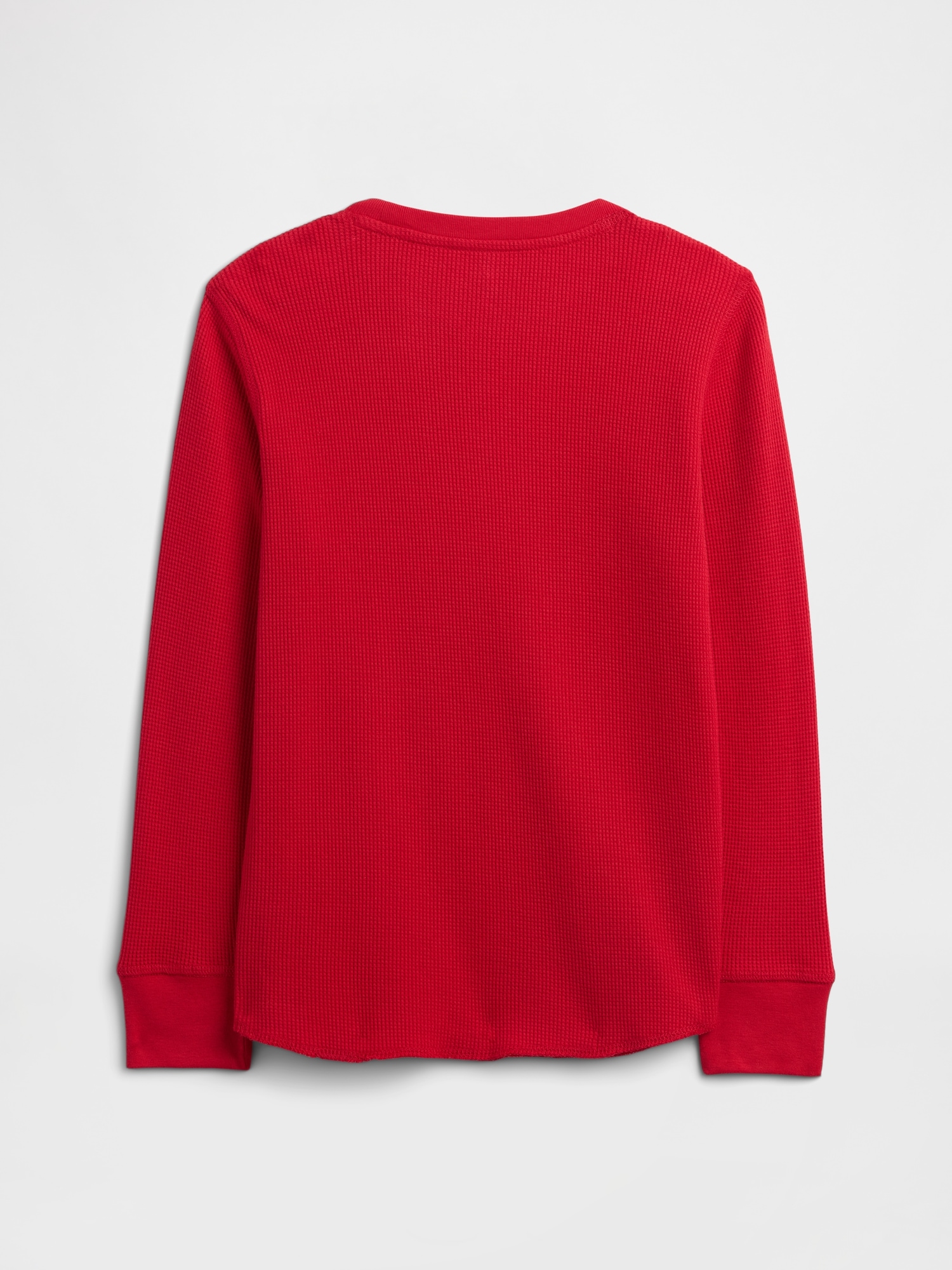 Gap Factory Kids Waffle-knit Crewneck T-shirt In Red