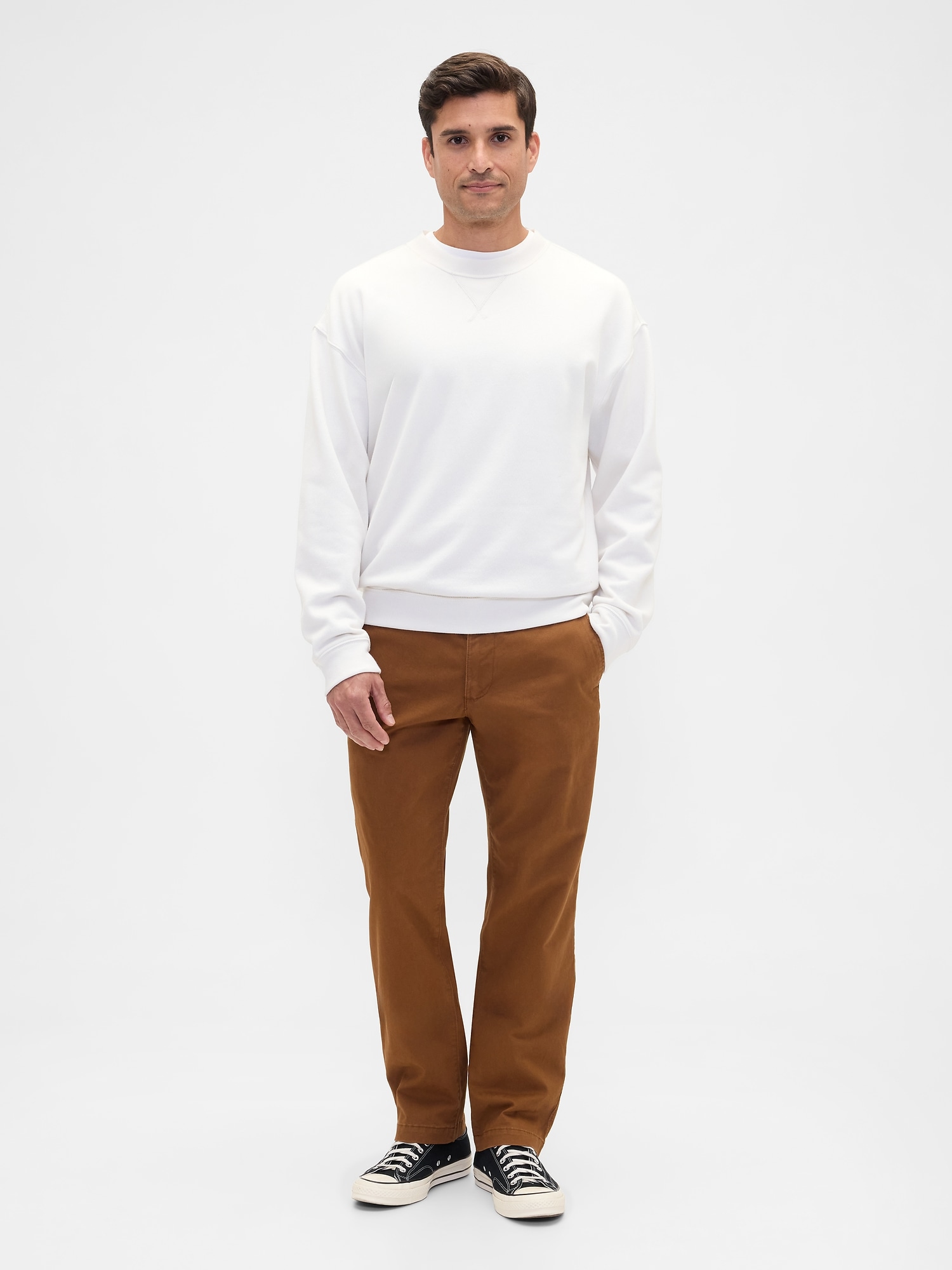 GapFlex Essential Khakis in Straight Fit - Rich Ginger