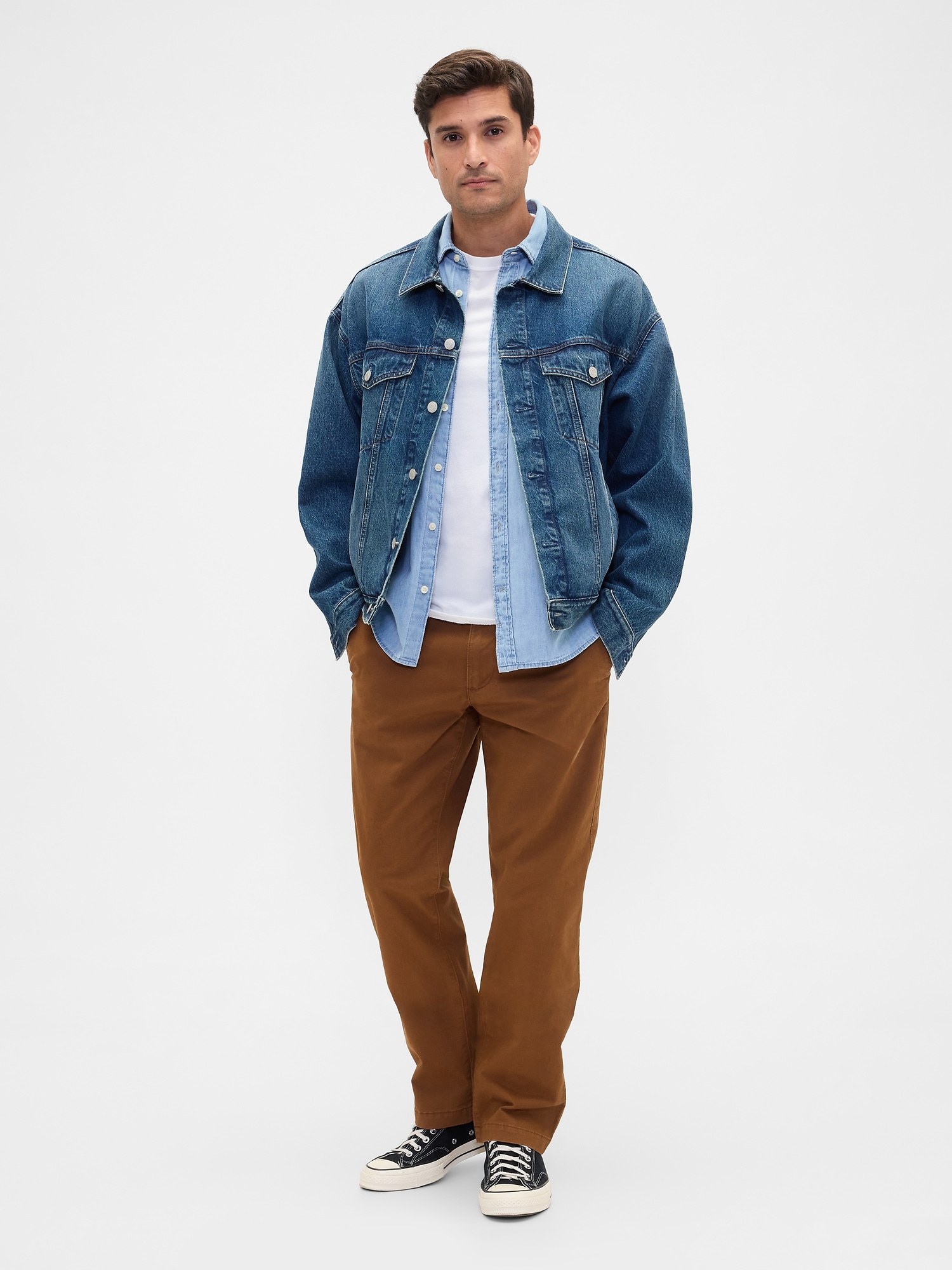 GapFlex Essential Khakis in Slim Fit - Rich Ginger