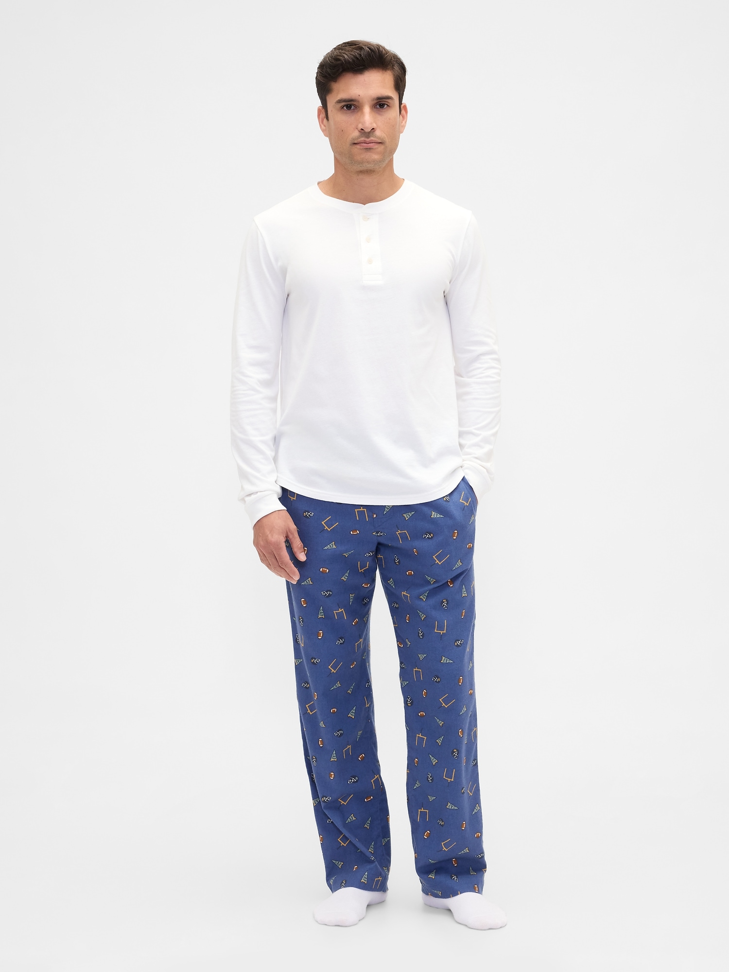 Relaxed Flannel PJ Pants - Bijou Blue