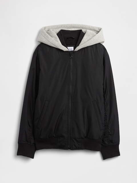 Kids Hooded Bomber Jacket