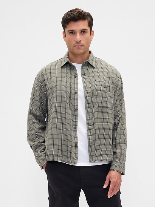 Image number 1 showing, Flannel Shirt in Boxy Fit