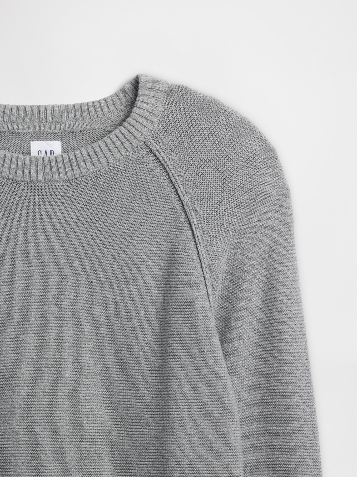 Gap Factory Garter Crewneck Sweater In Gray