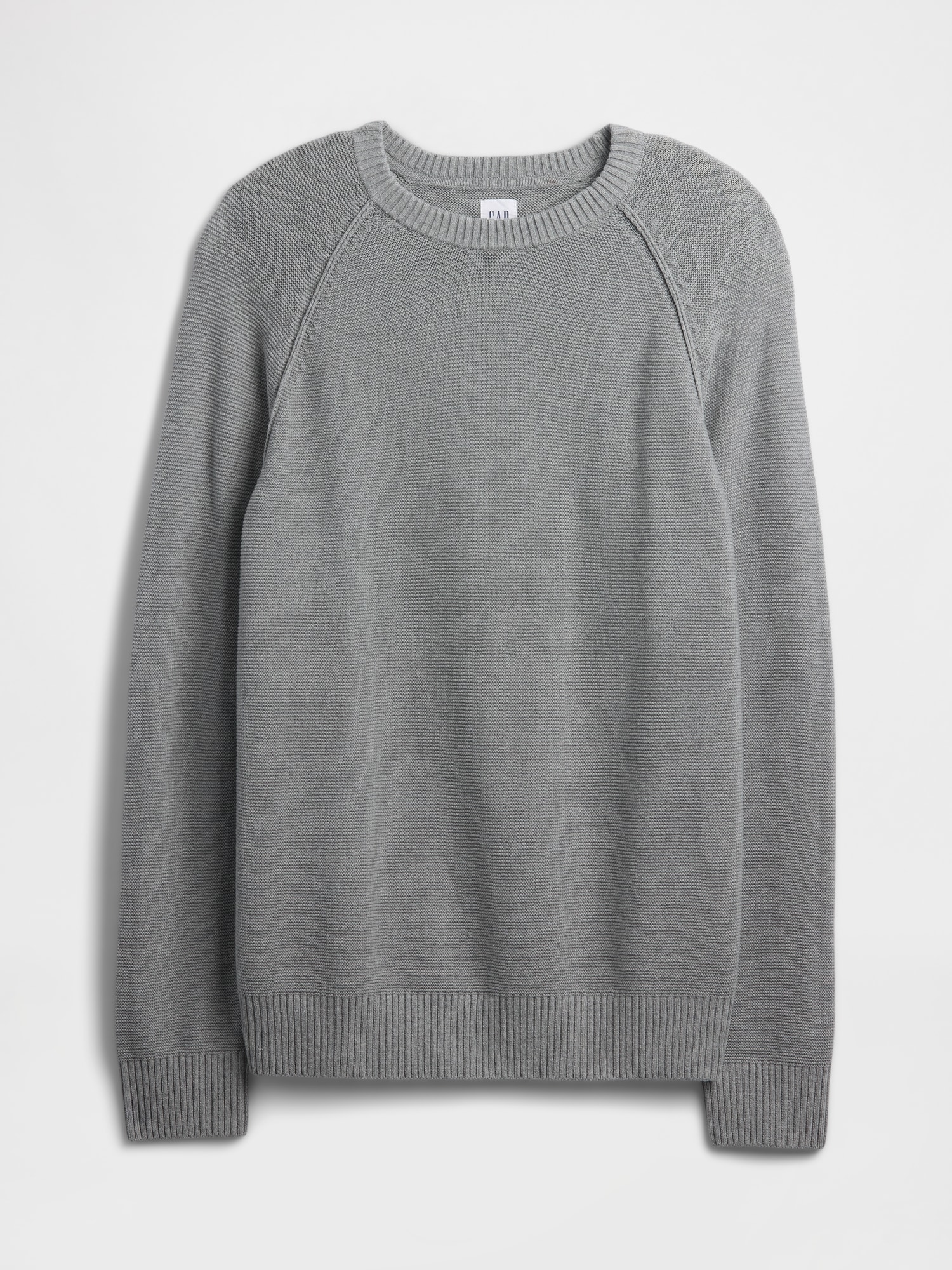 Gap Factory Garter Crewneck Sweater In Gray