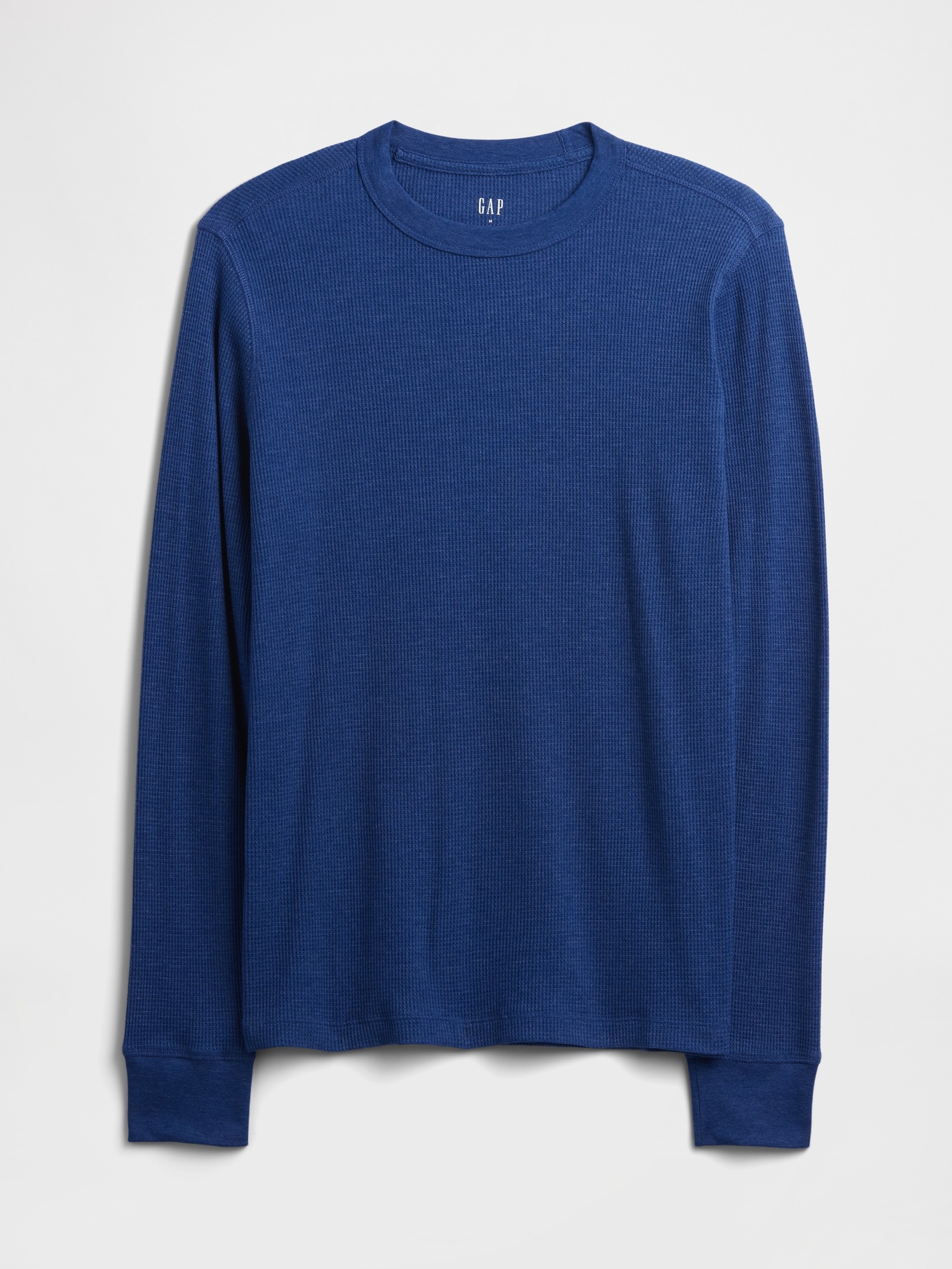Gap Factory Waffle-knit Crewneck T-shirt In Blue