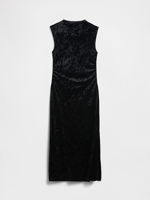 Image number 6 showing, Ruched Velvet Mockneck Midi Dress