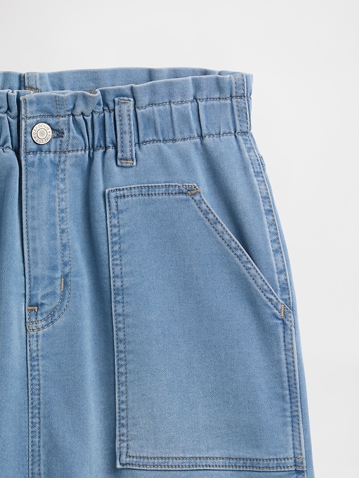 Image number 3 showing, Kids Paperbag Sweatpant Jean Utility Skirt