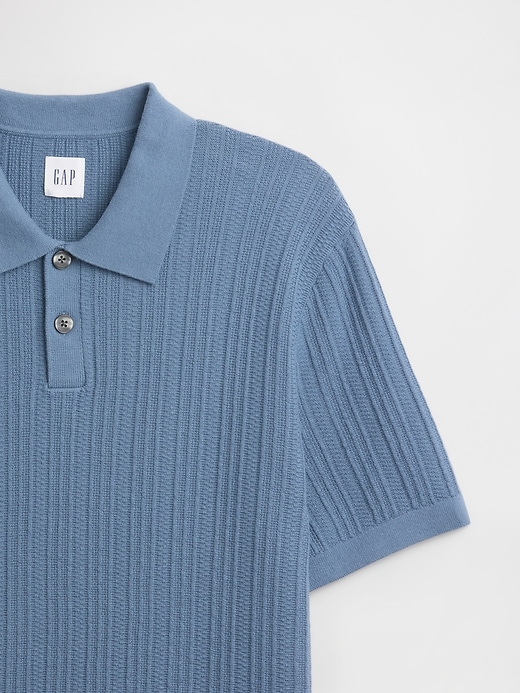 Image number 4 showing, Textured Sweater Polo Shirt
