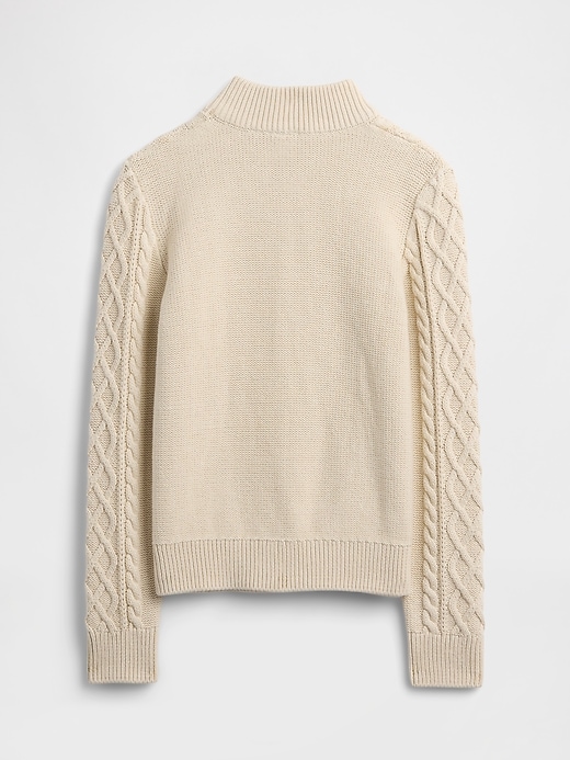 Image number 2 showing, Kids Cable-Knit Mockneck Sweater